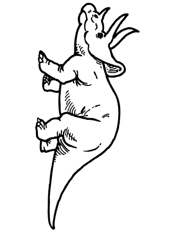 Triceratops Dino Coloring Page